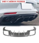 Dry Carbon Fiber Rear Bumper Diffuser Spoiler Lip For Porsche Panamera 971 17-23. Fixed Price $1580.00.