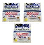 3-PACK Neilmed Sinus Rinse Natural Relief 100 Premixed Packets Each 300 Total. Fixed Price $44.99.