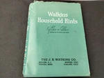 Watkins Household Hints Hardback Book Spiral Bound-cooking Canning First Aid. Fixed Price $8.00.