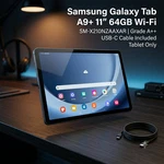 Samsung Galaxy A9+ 11" 64GB Wi-fi Graphite Gray Tablet SM-X210NZAAXAR A++. Fixed Price $139.00.