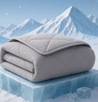 Zonli Lightweight Mist Gray Cooling Blanket For Hot Sleepers, 90"X90" Queen New. Fixed Price $31.95.