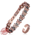 Fashtour Copper Bracelet Ring Set Women Magnetic Butterfly Design. Fixed Price $44.99.