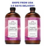 Heritage Store Organic Castor Oil 32 Fl Oz (946 Ml Each) 2-PACK. Fixed Price $42.99.