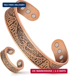 Mahnco Copper For & WOMEN,12X Strength Magnetic Bracelets Lymphat. Fixed Price $17.75.