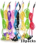 Seattletech Wholesale Pack Of 10 New 3.5MM Colors Simple In-ear Earphones. Fixed Price $5.85.
