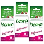 3 Pack Beano Meltaways Food Enzyme Dietary Supplement 15 Tablets Strawberry. Fixed Price $19.58.