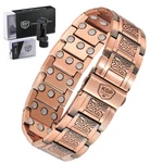 Kgp 3X Strength Vintage Magnetic Copper Bracelet For Men,mens 99.99% Solid P.... Fixed Price $57.34.
