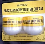 Nutrius Brazilian Body Butter Cream Lotion Set 2 Guarana Extract Acai Oil Rare. Fixed Price $31.98.