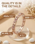 Feraco Pure Copper Magnetic Bracelet Women, 4 Elements, 3800 Gauss, Adjustable. Fixed Price $70.09.