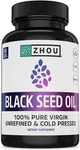Zhou Black Seed Oil Capsules - Cumin Cold Pressed, Nigella Sativa. Fixed Price $28.10.