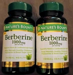 New Pack Natures Bounty 1000 Mg Berberine 60 Capsules EA/120 Total Exp 1/2027+. Fixed Price $25.99.