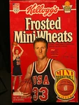 Larry Bird Karl Malone Chis Mullin Frosted Mini Wheats Cereal Box 1992 RMY20. Fixed Price $16.00.