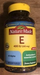 Nature Made Vitamin 400 Iu (180MG) 300 Softgels Antioxidants Exp 06/2030 New. Fixed Price $21.96.