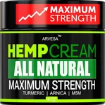 Natural Hemp Cream - Maximum Strength Gel With Arnica Msm 4OZ. Fixed Price $32.18.