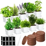 10 Set Indoor Herb Garden Starter Kit, Growing With Pots, Nutritiona.... Fixed Price $34.52.