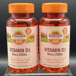 Lot Sundown Vitamin D3 50MCG 2000IU 150 Softgels Each. Exp 06/2026+. Fixed Price $13.59.