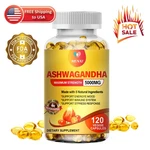 Organic Ashwagandha Capsules 5000MG Strong Stress & Adrenal Support 120. Fixed Price $12.83.