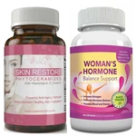 Skin Restore Supports Hydration Anti-aging & Women's Hormone Balance Capsules. Fixed Price $42.19.