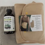 Muzamox Castor Oil Wrap & 8FL.OZ Glass Bottle Set, (pack Of 1). Fixed Price $40.00.