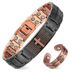 Magenergy Men's Copper Magnetic 9.0 Inch, Black-matthew 6:9-13+RING. Fixed Price $43.68.