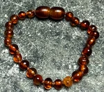 Vintage Multicolor Baltic Amber Bead Baby Bracelet With Screw Clasp. Fixed Price $11.00.