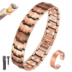 Cigmag Copper Bracelet For Men Double Row Ultra Strength 9.05 Inches,. Fixed Price $25.62.