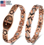 2PCS Copper Magnetic Bracelets For Women 100% Solid Pure With. Fixed Price $56.60.
