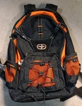 East Sport Backpack With Laptop Holder, Cell & Many Pockets Orange Black. Fixed Price $22.00.