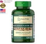 Puritan Pride High Lignan Flax Oil 1000MG OMEGA-3, & 9 120 Softgels 12/26. Fixed Price $17.09.