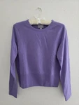 Pure Collection Women's Sweater 100% Cashmere Crew Neck In Lavender Sz 4 Euc. Fixed Price $54.98.