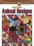 Dover Creative Haven Awesome Animal Designs Adult Coloring Book New C2012. Fixed Price $7.95.