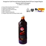 Hungarian Cold Pressed Sweet Paprika Seed Oil, Vitamin Rich & OMEGA-6, Rubin 1L. Fixed Price $129.98.