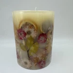 Rosy Rings, Peony & Pomelo Luxury Botanical Candle, 6.5" Tall, 200 Hrs. Fixed Price $62.10.