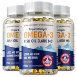 Triple Strength Omega 3 Fish Oil - Brain & Joint Support, With Epa And Dha. Fixed Price $13.77.