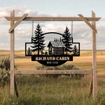 Custom Cabin Metal Sign Personalized Lake House Wall Decor Gift. Fixed Price $51.50.