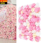 12-PACK Artificial Flower Wall Panels 24" X 16" Pink&yellow&white Wedding Decor. Fixed Price $95.50.