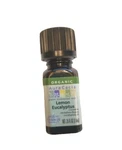Aura Cacia Essential Oil Usda Organic Lemon Eucalyptus Leaves Awaken .25 Fl Oz.. Fixed Price $7.95.