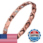 Feraco Copper Bracelet Women Hand Forged 99.99 Solid Pure Magnetic. Fixed Price $32.86.