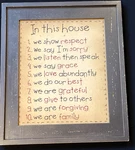 Home Decor This House Rules Inspirational 13X15 Rustic Wood Framed Wall. Fixed Price $7.13.
