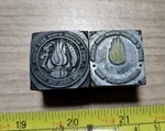 Vtg Letterpress Printing Block John F. Kennedy Junion High School Deer Park Ny. Fixed Price $28.00.