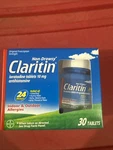 Claritin Allergy Medicine For Adults, 24-HOUR Non-drowsy 10MG Pills, 30 (C10). Fixed Price $12.00.