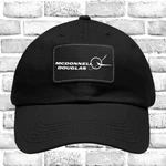 Mcdonnell Douglas Aerospace Adjustable Black Dad Hat Cap With Leather Patch. Fixed Price $22.04.