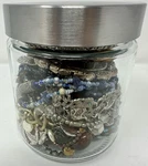 Earthy Hippie Boho Tribal Beachy Blue Shades Mystery Jewelry Jar 1+LBS Wearable. Fixed Price $34.99.