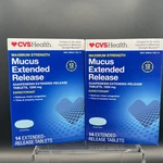 Boxes! Cvs Mucus Maximum Strength Extended Release Tablets, 14X2=28. Fixed Price $9.99.