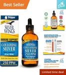 Liquid Colloidal Silver Supplement - 4OZ For Enhanced Immune Wellness 250PPM. Fixed Price $49.39.