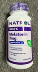 2 New Bottles Natrol Melatonin, Time Release, 3 Mg, 100 Tablets Each. Fixed Price $15.96.