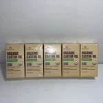 5-SEALED Botanic Hearth Organic Castor OIL,2FL Oz Each/ 100% Pure. Fixed Price $28.90.