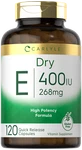Dry Vitamin 400 Iu (268MG) 120 Capsules High Potency Formula By Carlyle. Fixed Price $20.49.