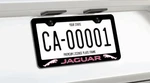 Jaguar Black & Pink License Plate Frame, Custom Made Of Powder Coated Metal. Fixed Price $19.95.