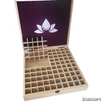 Aroma Outfitters Essential Oil Large Wooden Storage Box W/ Lid 100 Slots. Fixed Price $38.00.